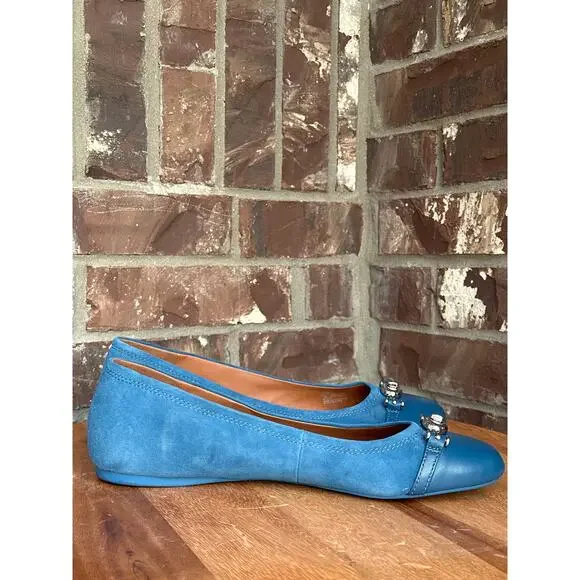 Coach Leila Ballet Suede - Ink Blue Size 11B - Picture 5 of 8